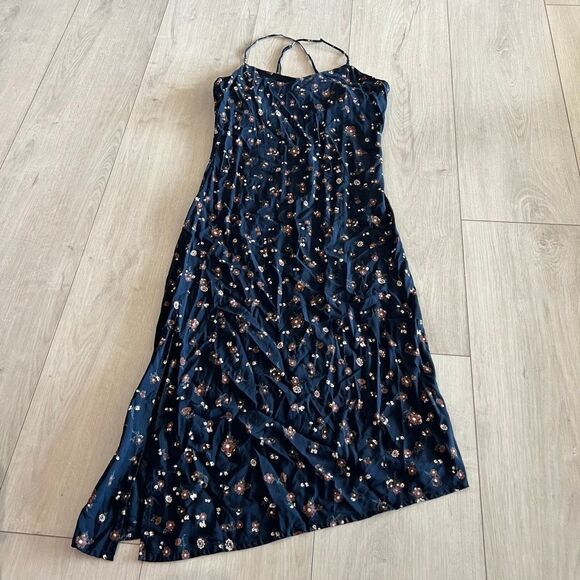 AG Adriano Goldschmied Womens Scarlett Floral Slip Dress Dark Navy size s - Picture 1 of 9